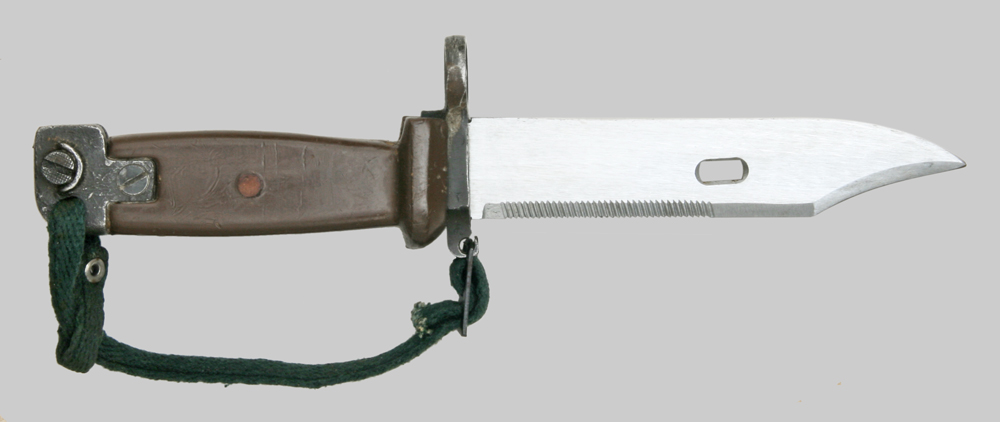 Image of Egyptian AKM Type II Transitional bayonet With Brown Grip.