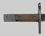 Thumbnail image of a Japanese Type 30 Substitute-Standard sword bayonet.