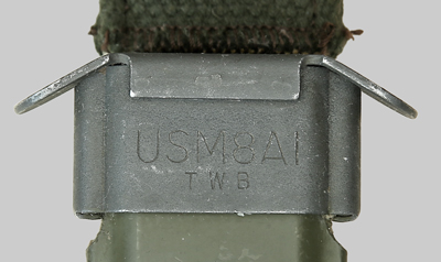 Image of unit-marked U.S. M7 bayonet.