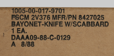 Image of Ontario Knife Co. 1988 Contract M7 Bayonet/M10 Scabbard Combo in Original Packaging.