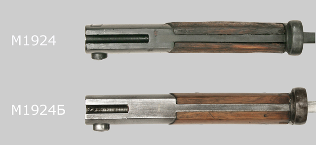 Image of M1924 vs. M1924B Hilt Comparison