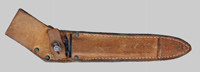 Thumbnail image of Czechoslovakia VZ-58 knife bayonet with lower crossguard extension and grips secured by single rivet.