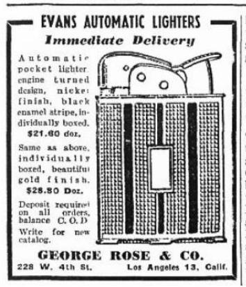 Image of 1948 Billboard magazine advertisement for george Rose & Co.